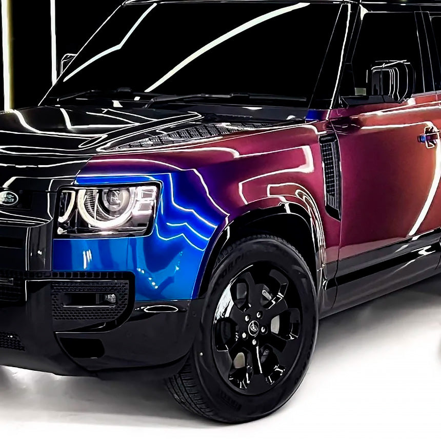 SUV with Color Shift Violet Sunrise Vinyl Wrap