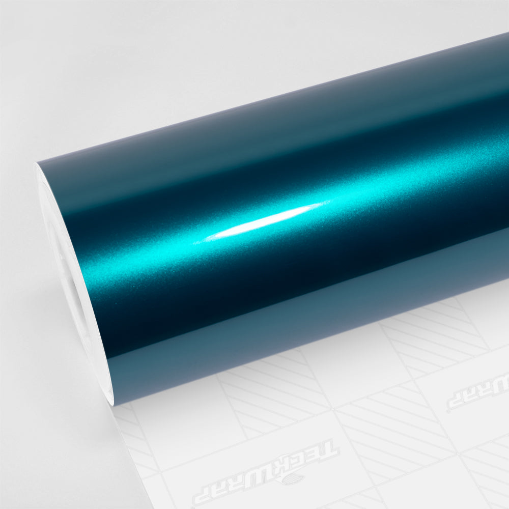 Ultra Gloss Azure Flame Vinyl Wrap roll