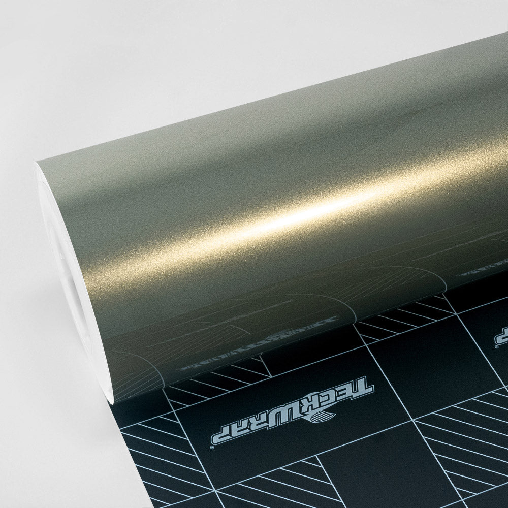 TeckWrap Wilderness Green RB35-HD vinyl wrap roll in glossy finish on branded liner sheet