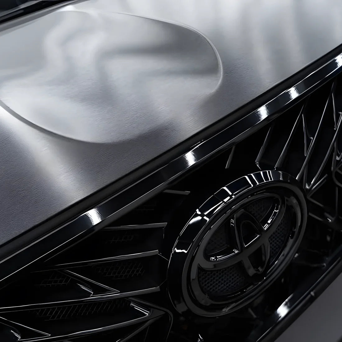 Carbon Brushed Black Vinyl Wrap vehicle panel.
