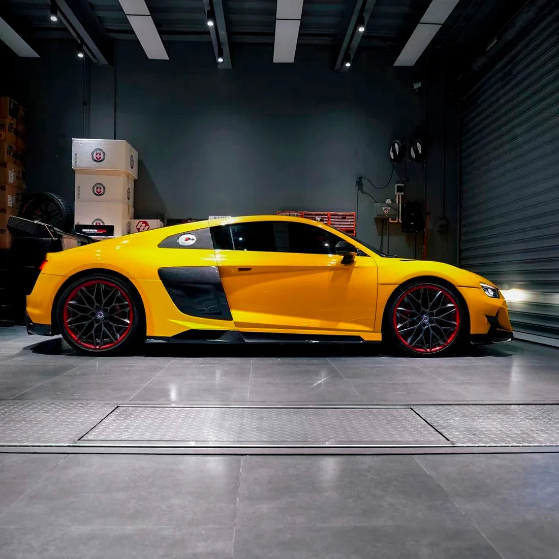 Audi in High Gloss Sunflower Yellow Vinyl Wrap