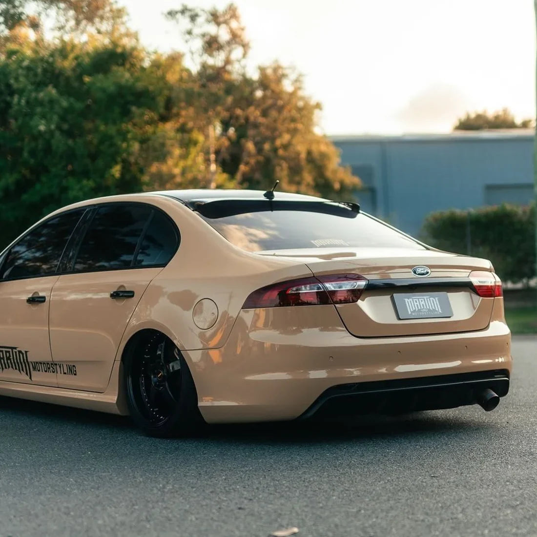 Ford showcasing High Gloss Leather Beige Vinyl Wrap