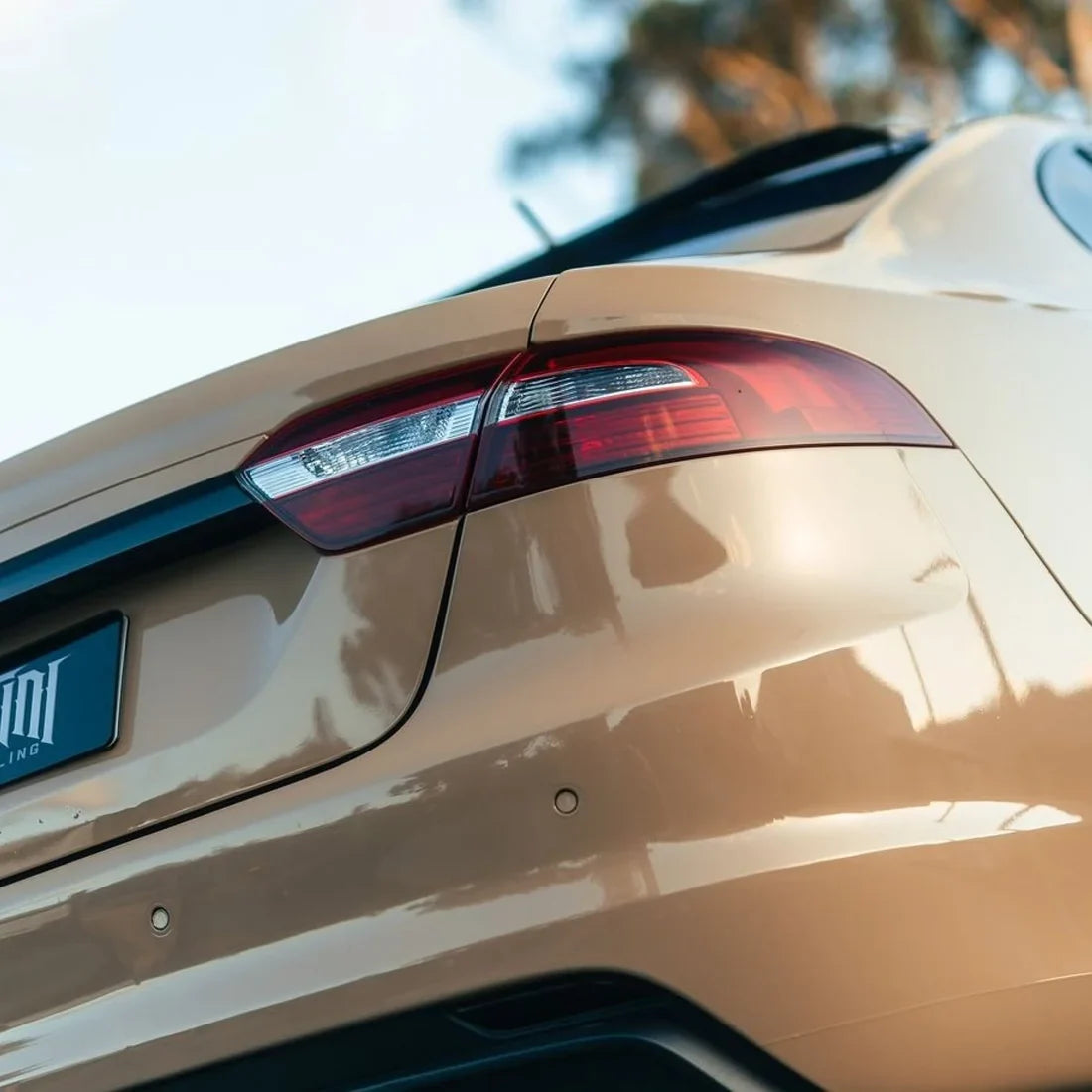 Ford in High Gloss Leather Beige Vinyl Wrap