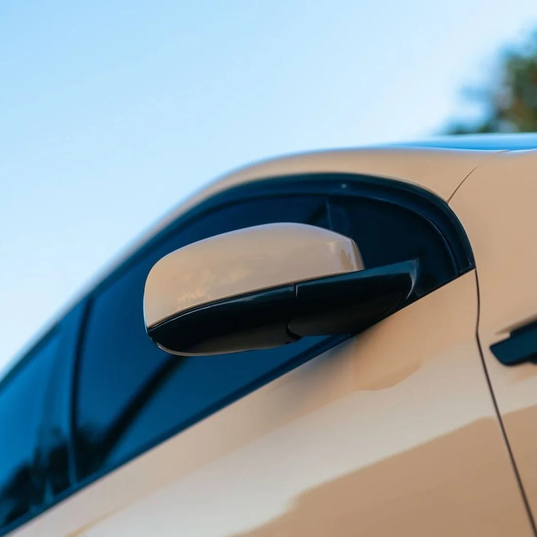 High Gloss Leather Beige Vinyl Wrap on Ford