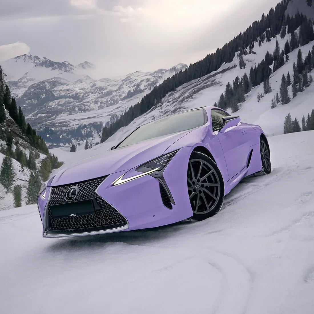 Lexus displaying a High Gloss Spanish Lavender Vinyl Wrap