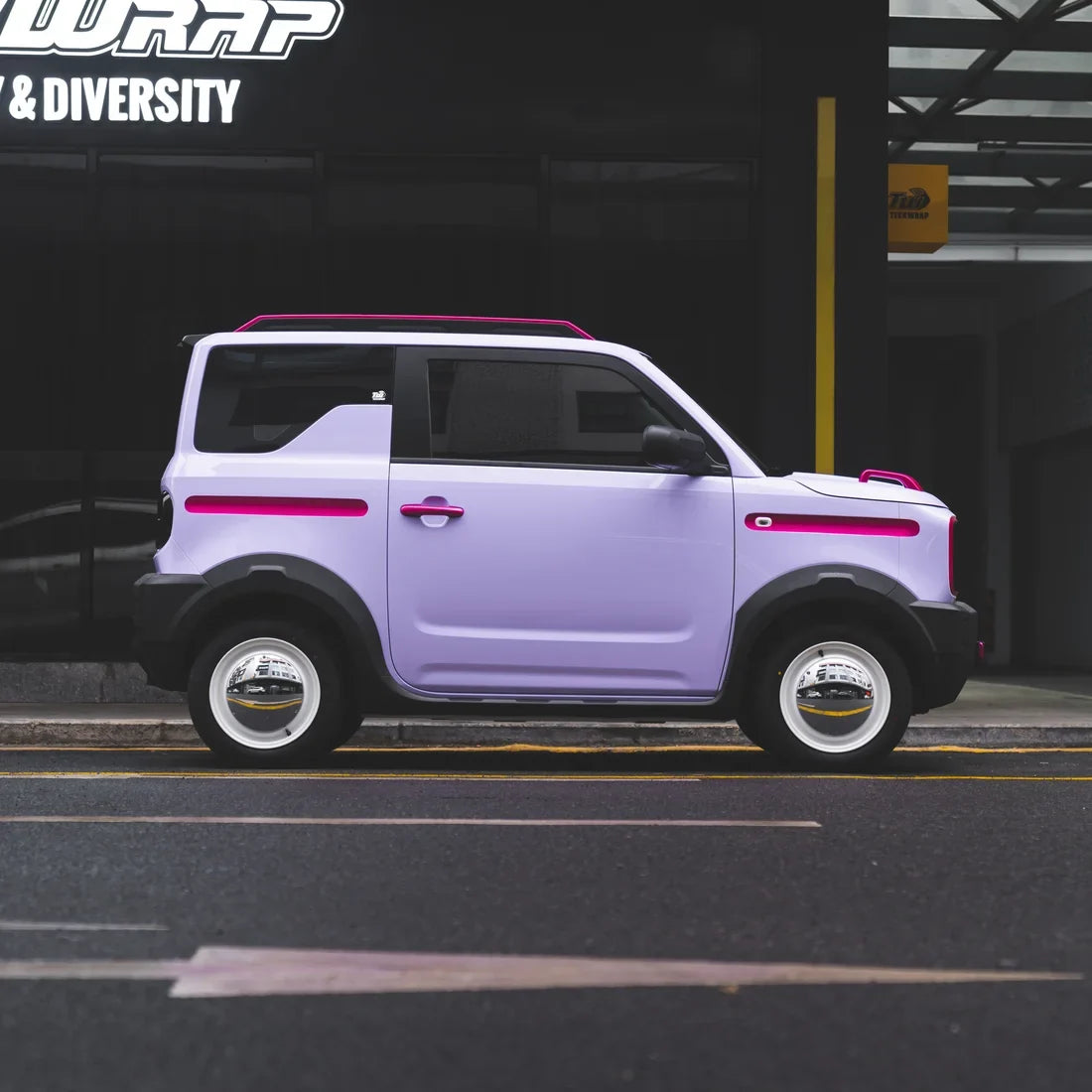 Toyota Supra Mini with High Gloss Spanish Lavender Vinyl Wrap