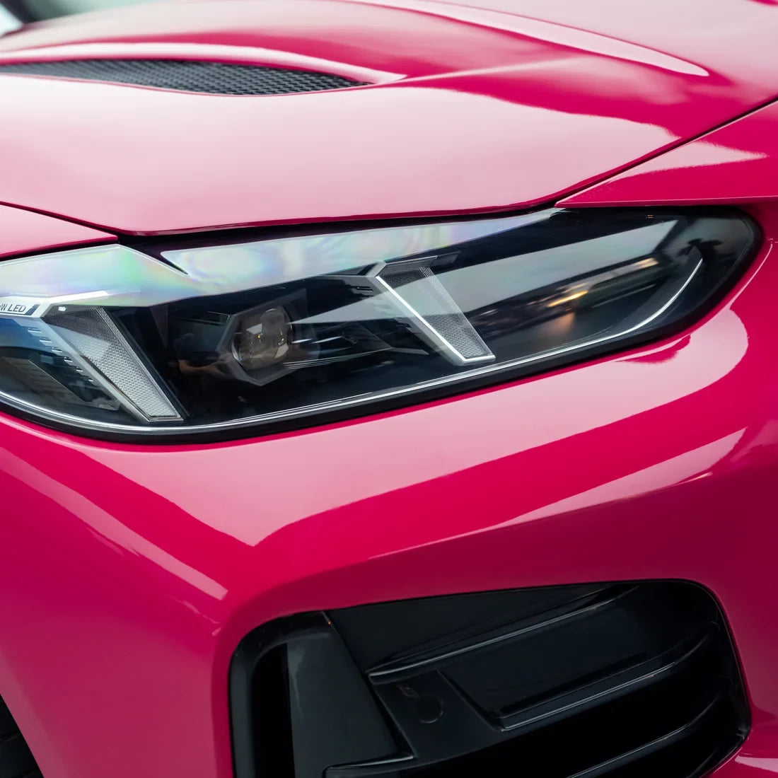 BMW wrapped in High Gloss Berry Red Vinyl Wrap