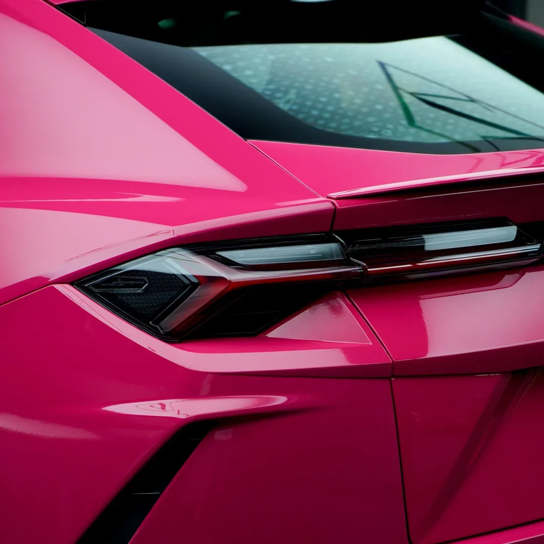 High Gloss Berry Red Vinyl Wrap on Lamborghini
