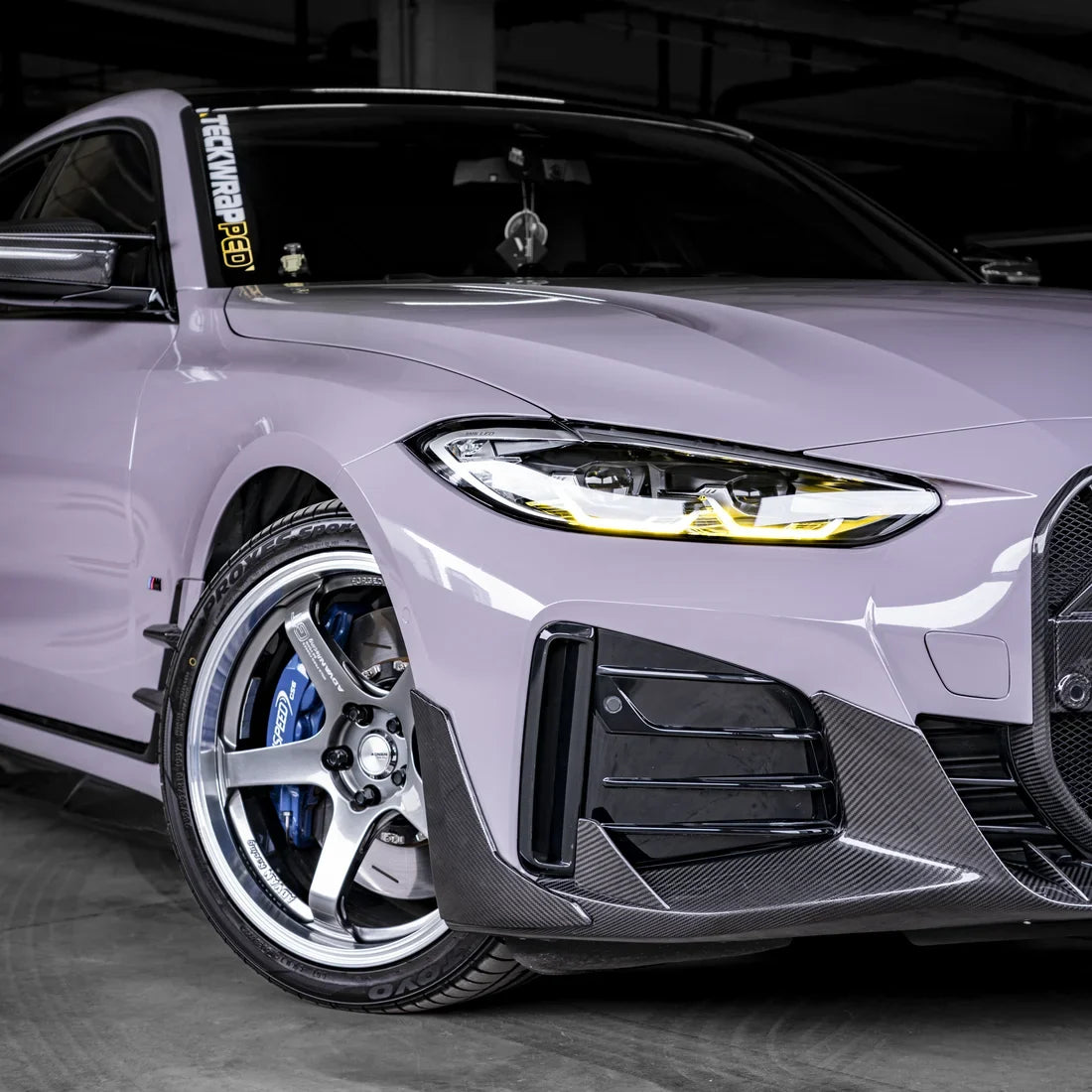 BMW showcasing High Gloss Wild Dove Vinyl Wrap.