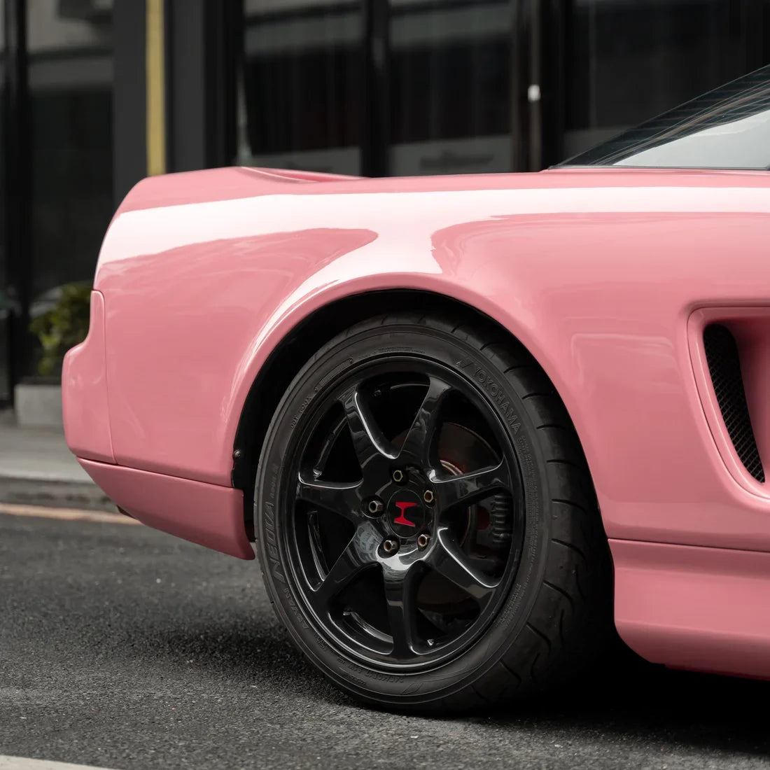 Subaru in High Gloss Flamingo Pink Vinyl Wrap.