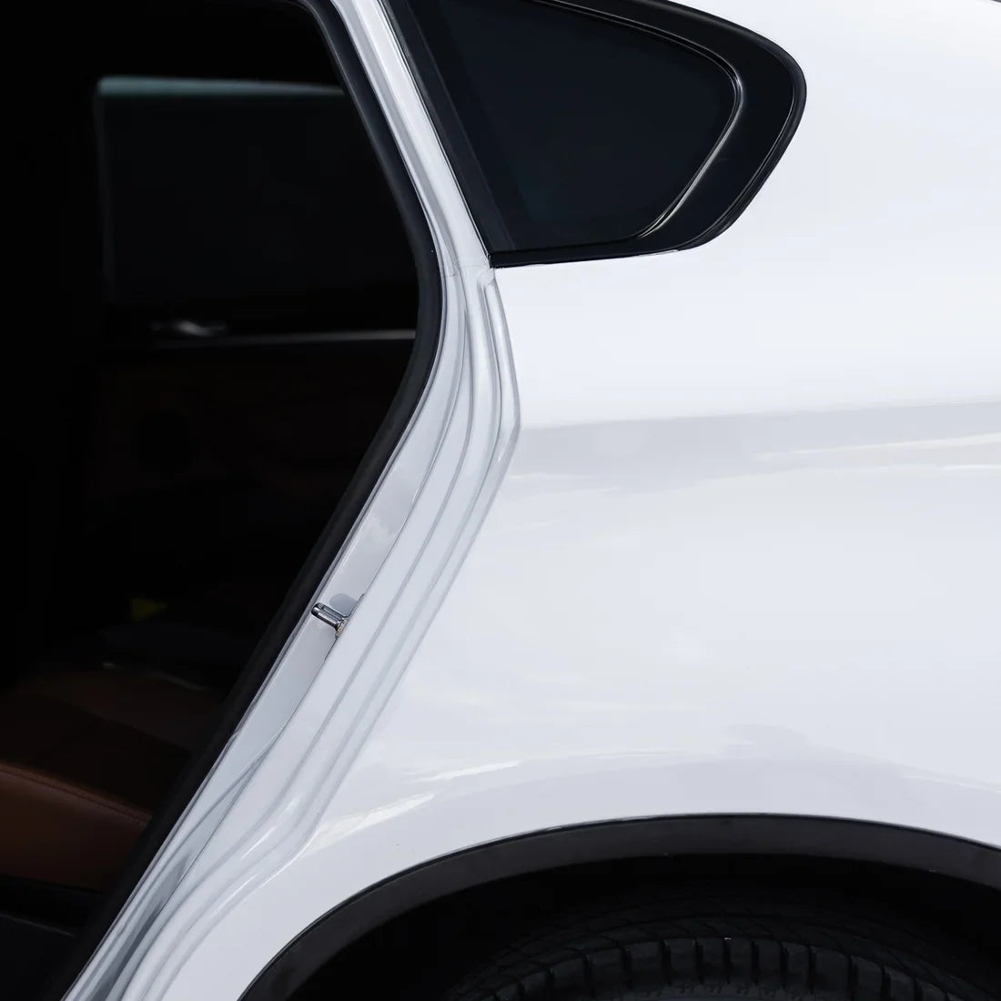 frosted pearl white chameleon vinyl wrap Side View