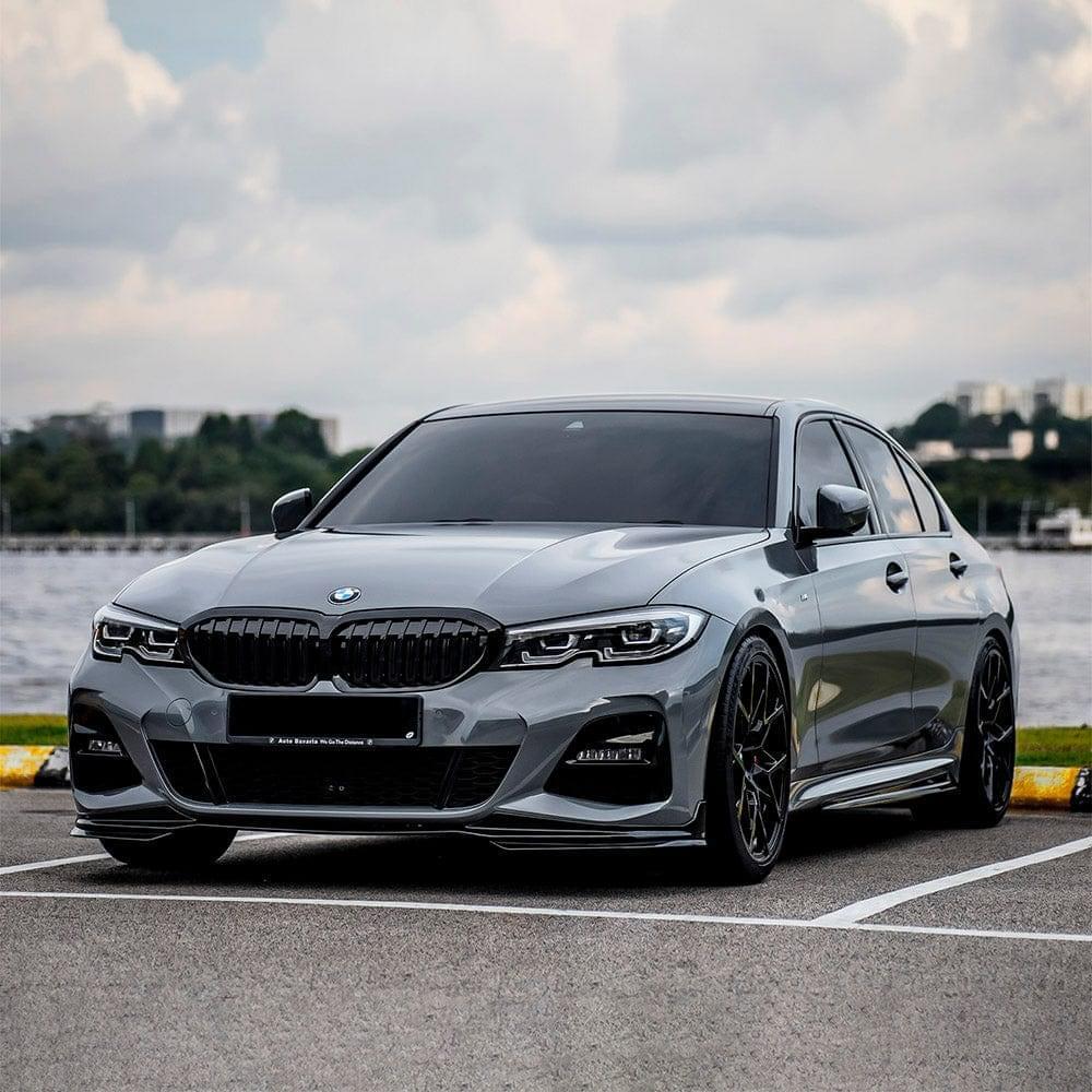 BMW fully wrapped in TeckWrap Gloss Battleship Grey (CG20-HD) vinyl,