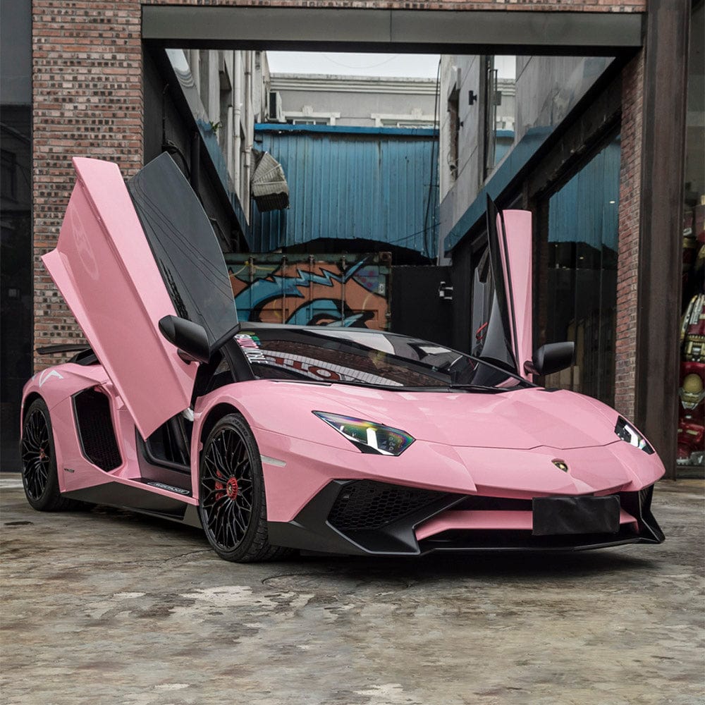 Lamborghini wrapped in Chelsea Rose Gloss Vinyl