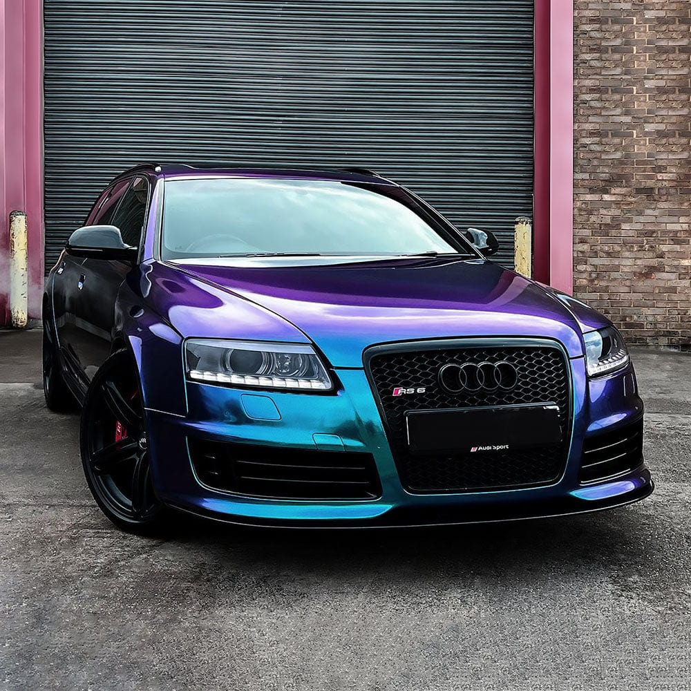 Audi wrapped in Gloss Purple Blue vinyl