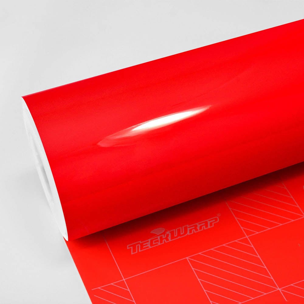 Roll of Racing Red High Gloss Vinyl Wrap