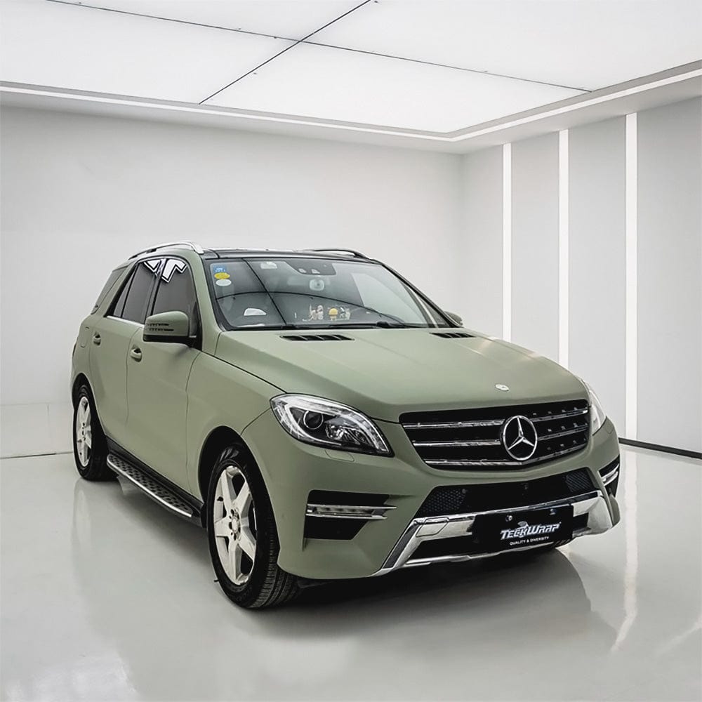 Mercedes-Benz SUV wrapped in Matte Lizard Grey vinyl