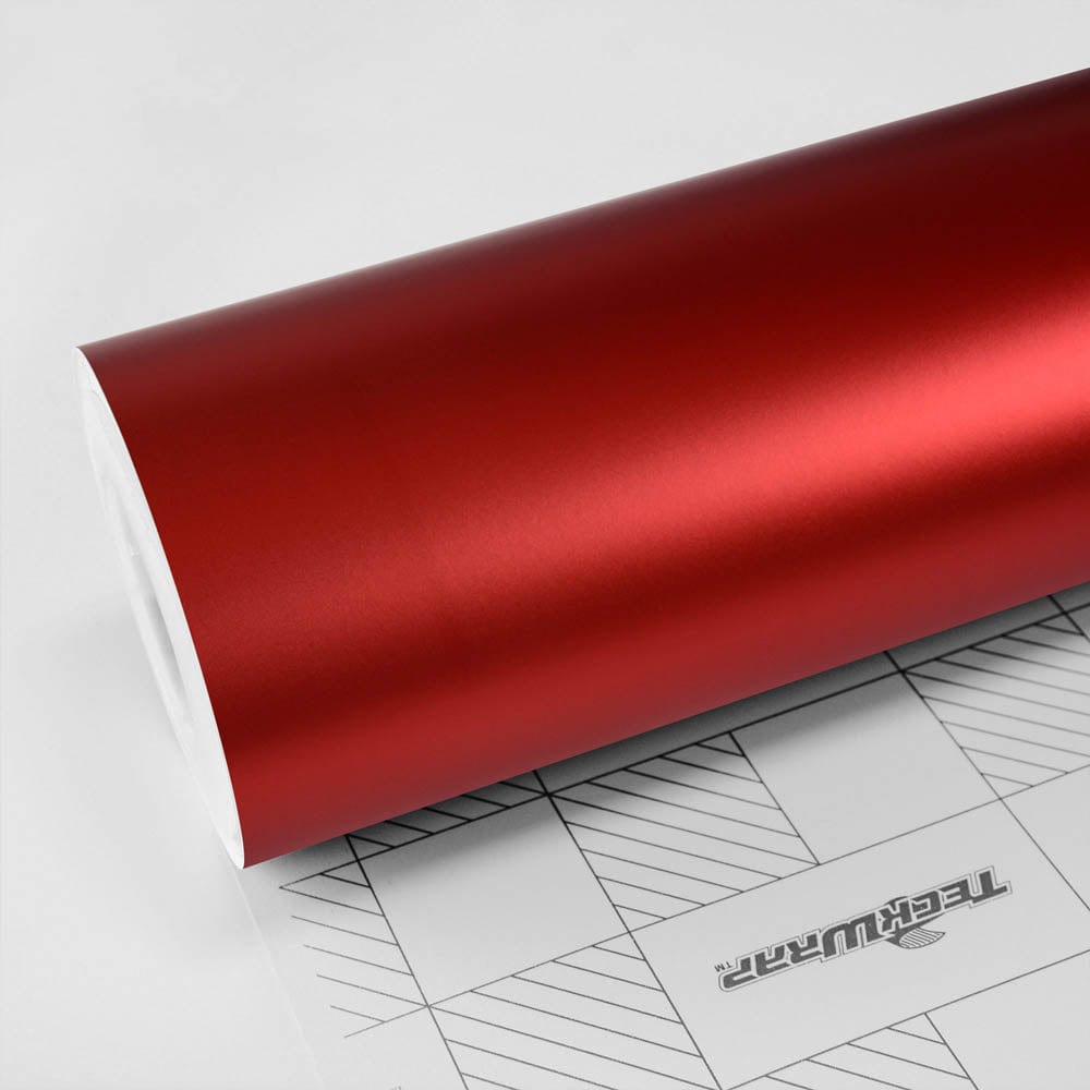 teckwrap satin crimson red vinyl wrap