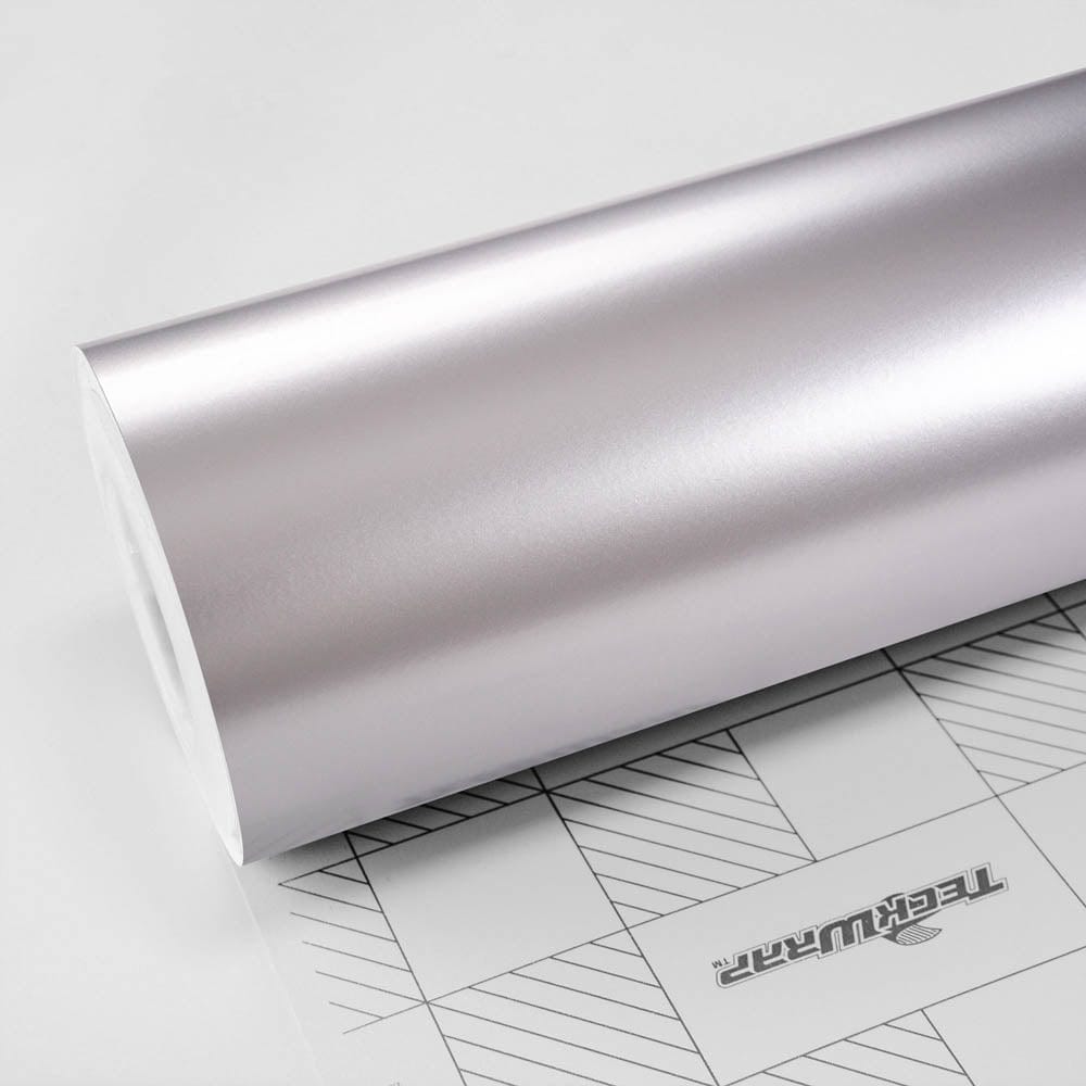 Close-up view of TeckWrap Super Silver Sage vinyl wrap
