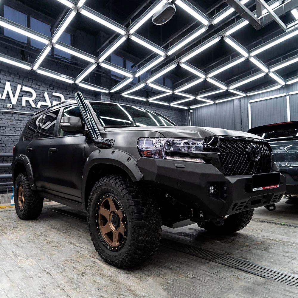 Toyota SUV wrapped in Brushed Black vinyl