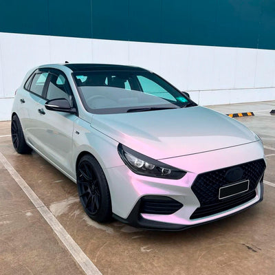 Sleek wrapped in glossy Silver Sunset vinyl