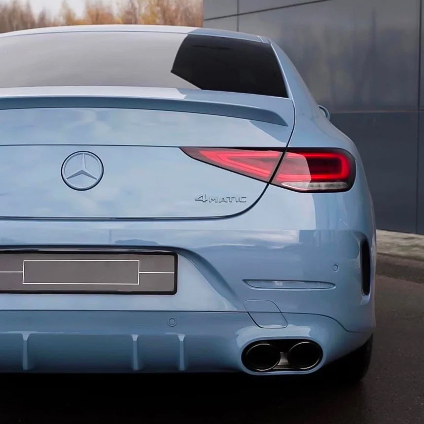 Mercedes wrapped High Gloss China Blue Vinyl Wrap