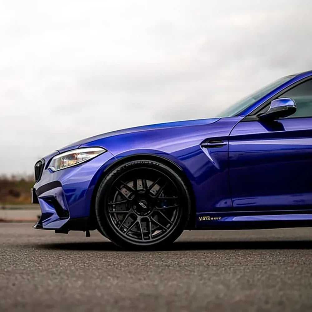 BMW wrapped in Gloss Metallic Deep Blue Vinyl Wrap