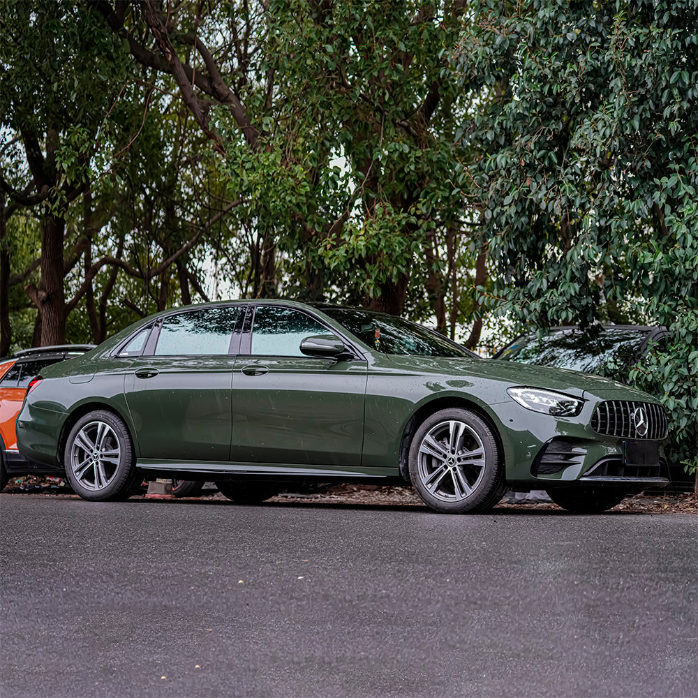 High Gloss Camouflage Green Vinyl Wrap Mercedes-Benz