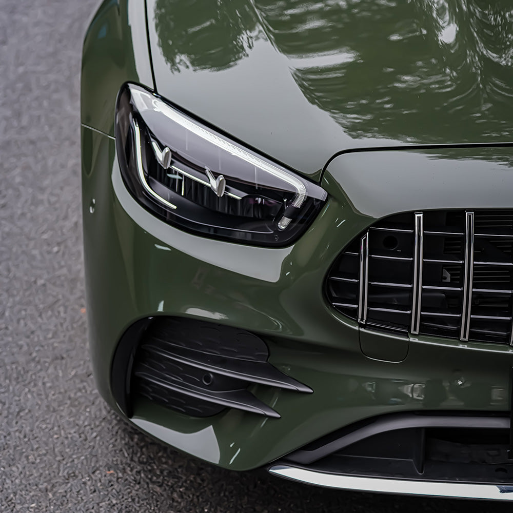 High Gloss Camouflage Green Vinyl Wrap Front