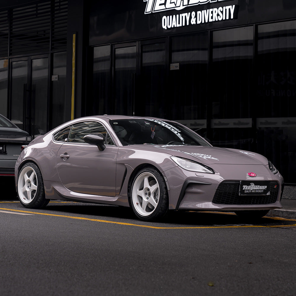Subaru BRZ wrapped in High Gloss Wild Dove Vinyl Wrap