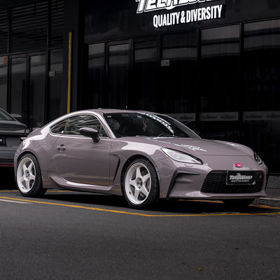 Subaru BRZ wrapped in High Gloss Wild Dove Vinyl Wrap