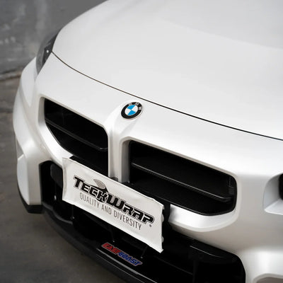 Teckwrap White satin matte vinyl wrap on BMW