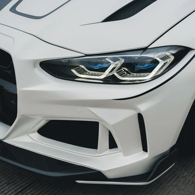 White satin matte vinyl wrap on sports car