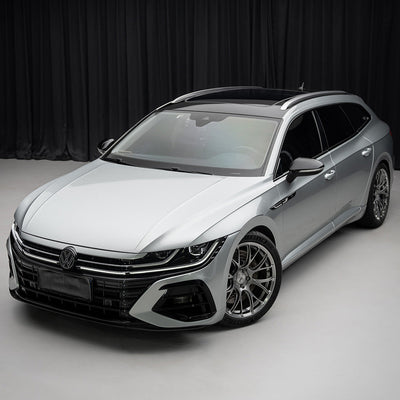 Volkswagen in Gloss Metallic Arctic Silver Vinyl Wrap