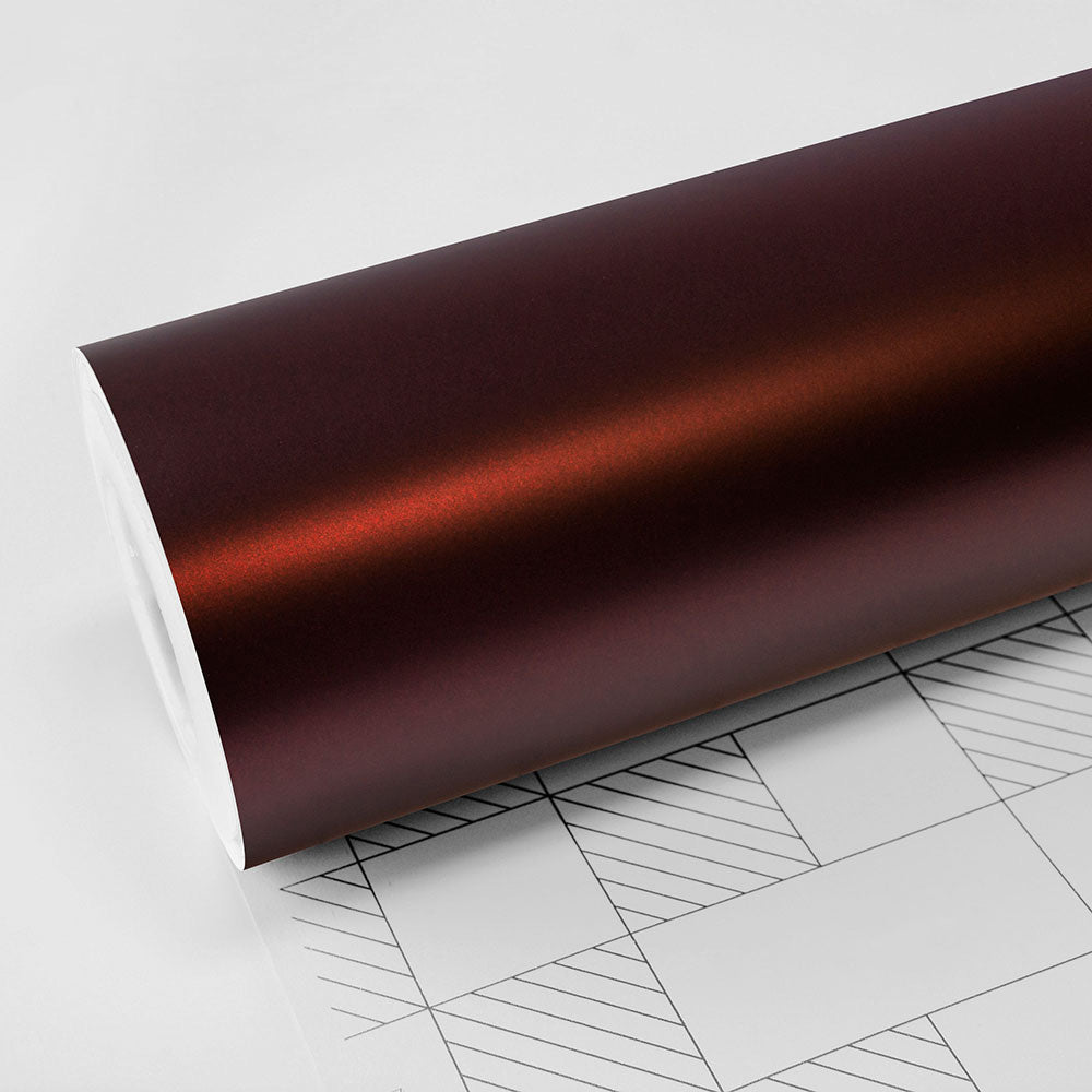 Satin Metallic Burnt Maroon Vinyl Wrap