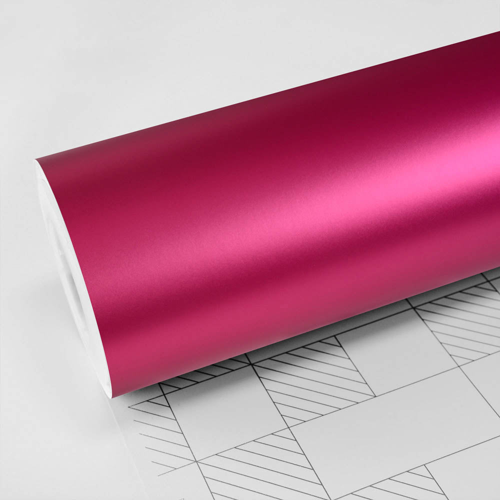 Satin Hot Pink Vinyl Wrap Roll