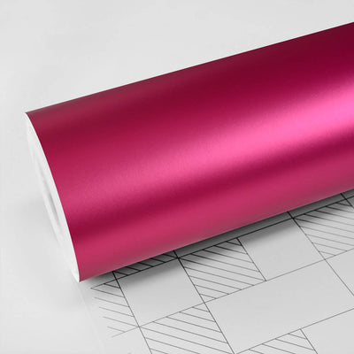 Satin Hot Pink Vinyl Wrap Roll
