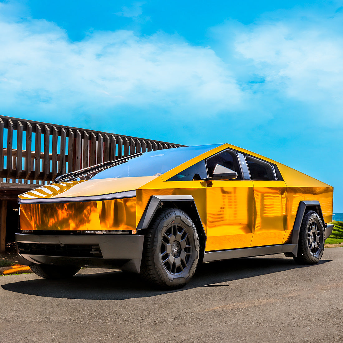 Chrome Yellow Gold Vinyl Wrap