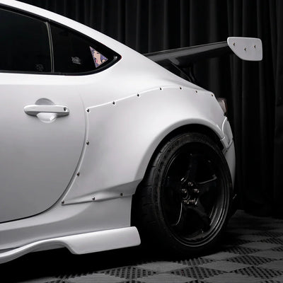 Toyota rear fender wrapped in High Gloss White Vinyl Wrap