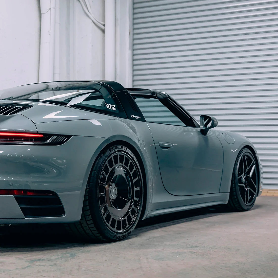 Porsche back High Gloss Amazon Grey Vinyl Wrap