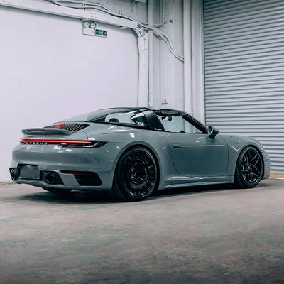 Porsche in High Gloss Amazon Grey Vinyl Wrap