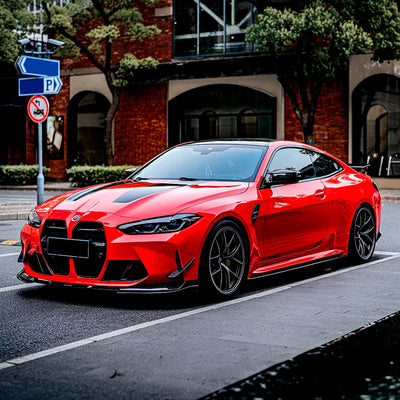 High Gloss Racing Red Vinyl Wrap bmw
