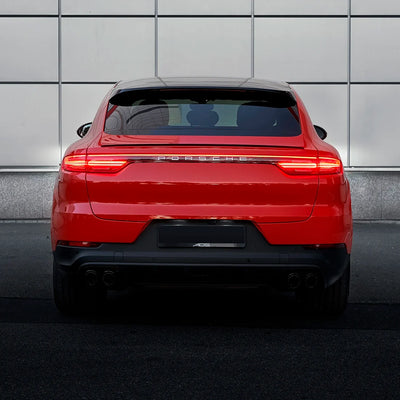 High Gloss Racing Red Vinyl Wrap in Porsche