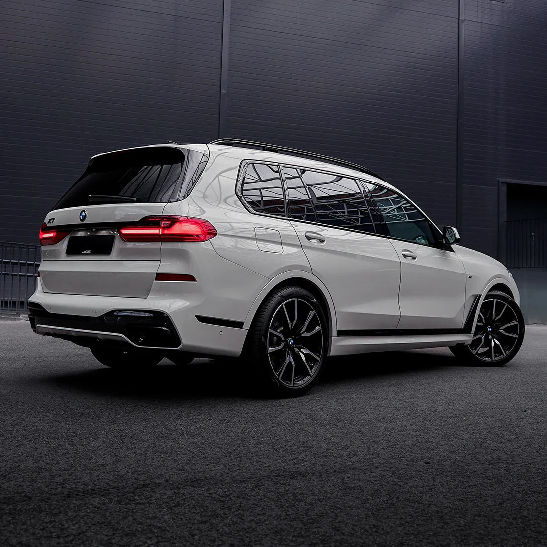 BMW back view in High Gloss Slate Grey Vinyl Wrap