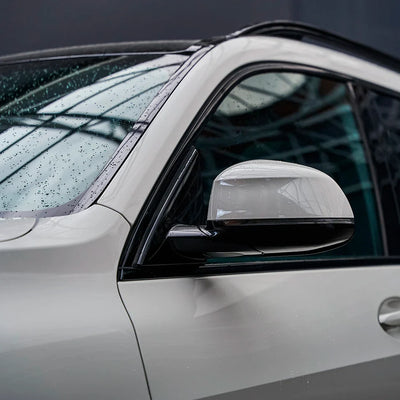 BMW mirror in High Gloss Slate Grey Vinyl Wrap