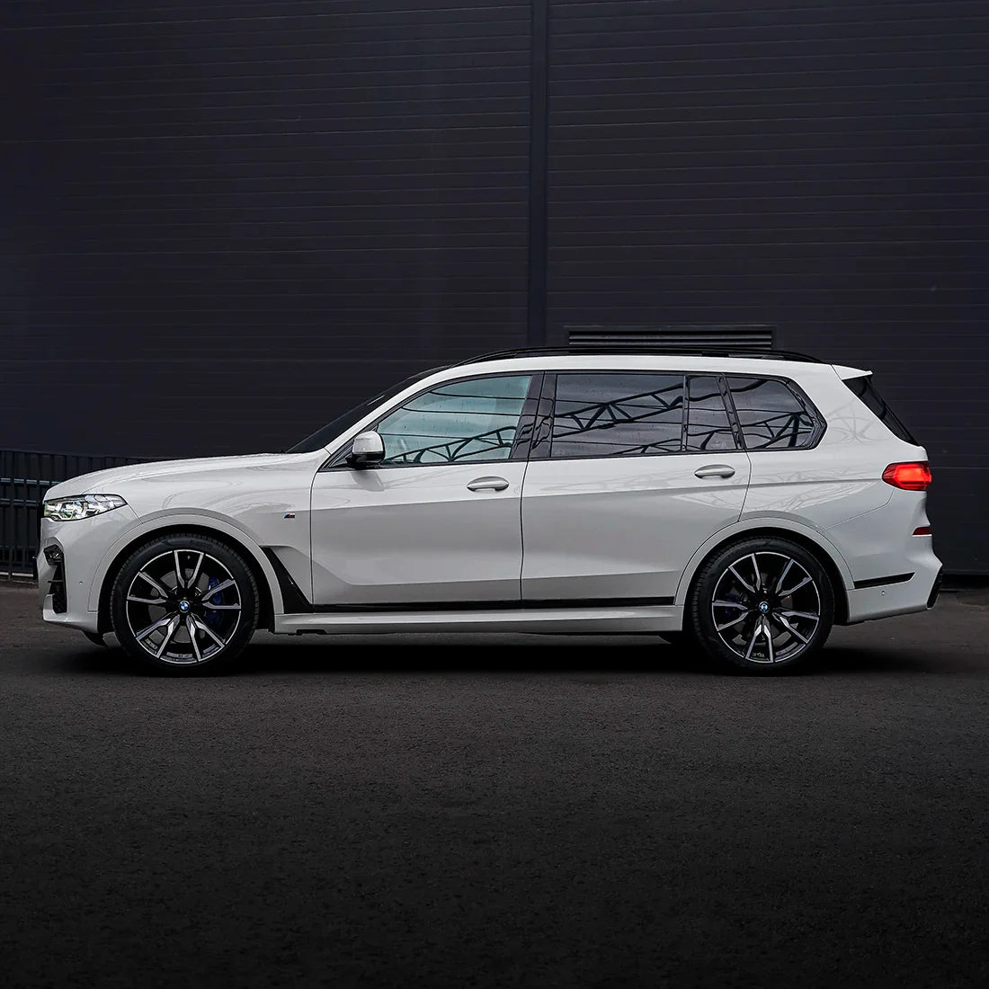 BMW side view in High Gloss Slate Grey Vinyl Wrap