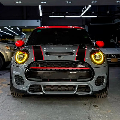 Nardo Mini front view in High Gloss Battleship Grey Vinyl Wrap