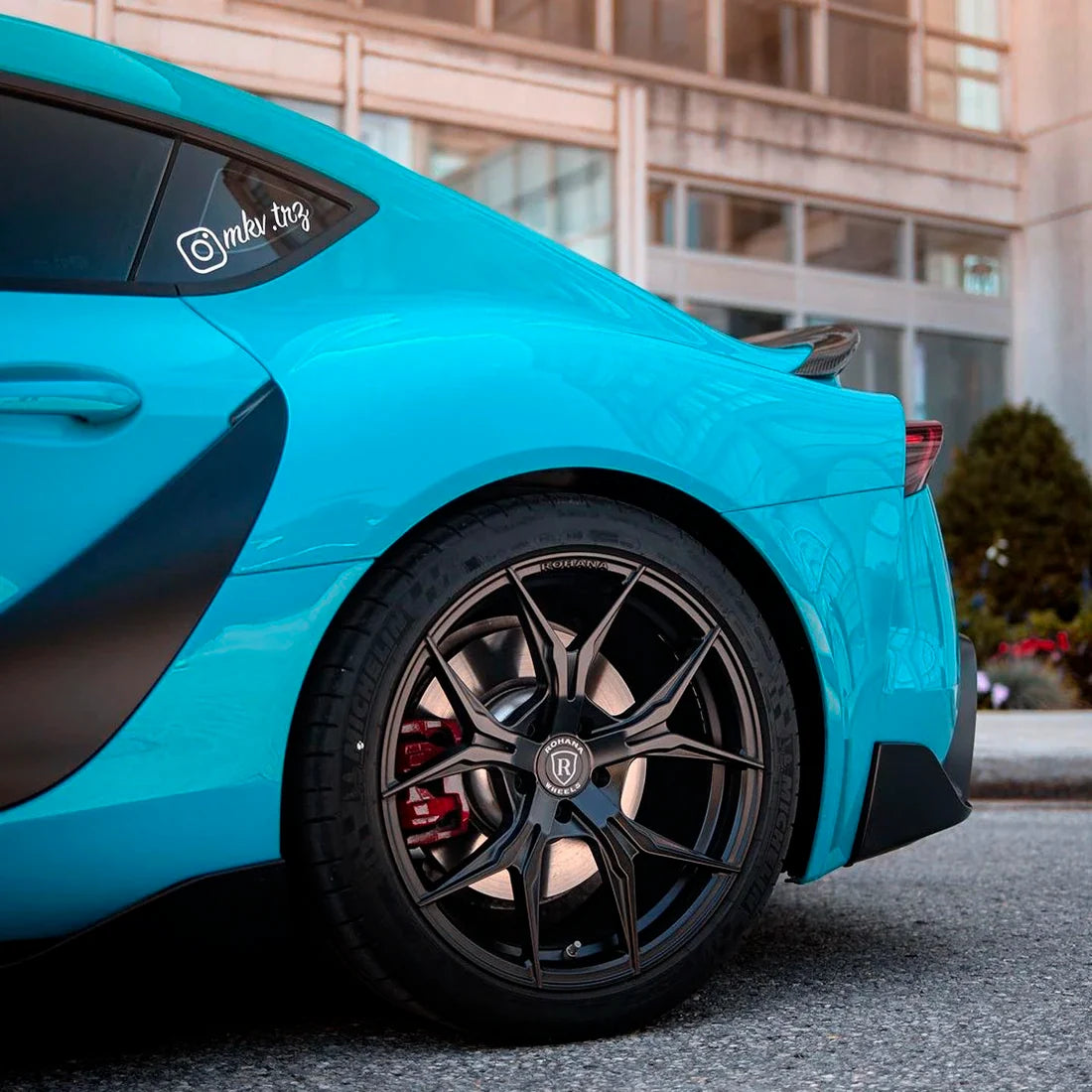 Toyota Supra High Gloss Rolling Sea Vinyl Wrap