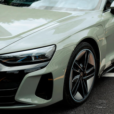 High Gloss Moss Green Vinyl Wrap Car Tyre
