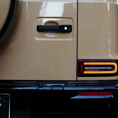 G-Wagon in High Gloss Leather Beige Vinyl Wrap