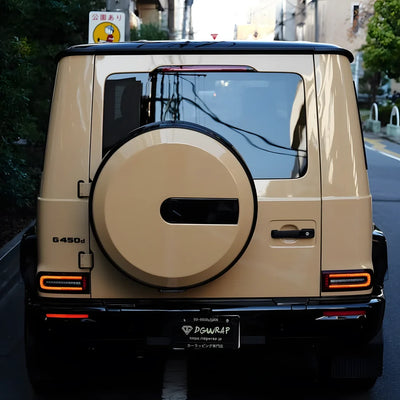 G-Wagon in High Gloss Leather Beige Vinyl Wrap